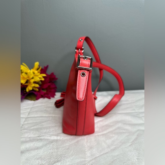 Coach 19901 Legacy Leather Mini Duffle Crossbody Bag Pink/Coral w/Tassels - Picture 7 of 16